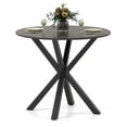 thumbnail image 1 of Gymax Table de Salle à Manger Rond de Style Ferme de 36 Pieds' pour 4 avec Base Piédestal Stable à Intersection Noir, 1 of 10