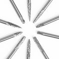 thumbnail image 4 of Hard Alloy Tungsten Steel Rotary File 3x3mm Single and Double Groove Set Woodworking Carving Milling Cutter Metal Polishing Head Double Grain, 4 of 10