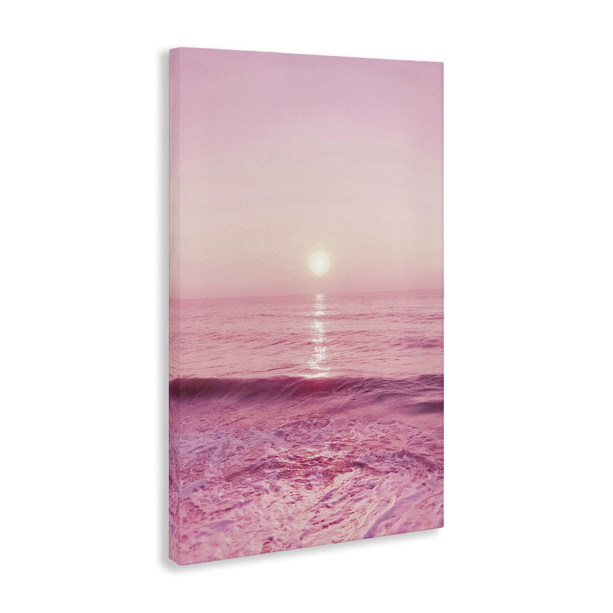 Stupell Industries Peachy Pink Sunset Landscape & Nature Photography Wrapped Canvas Art Print Wall Art, 20 x 30