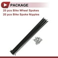 thumbnail image 5 of 20 Set 13G Bicycle Spokes 275mm Bike Wheel Spokes 304 Stainless Steel Black, 5 of 7