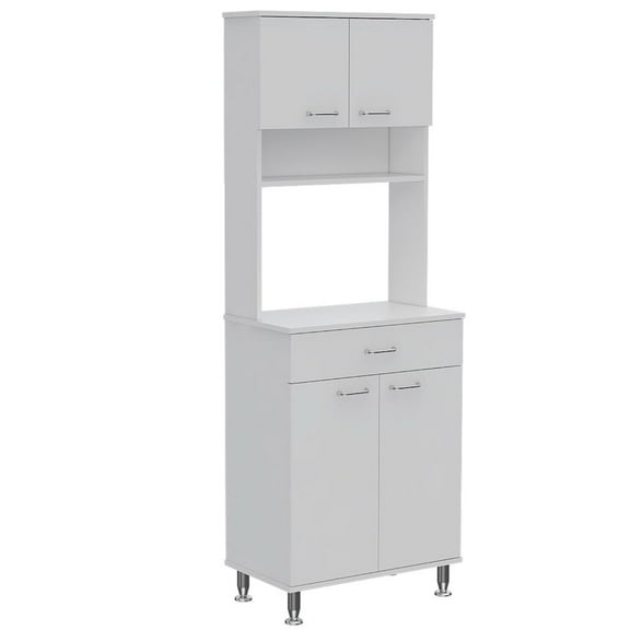 TUHOME Della Kitchen Pantry Engineered Wood Pantries in White