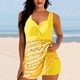 thumbnail image 2 of Conjunto de Regalo de Vacaciones Conservador de Color Sólido Hueco Camisola Dividida Conjunto de Trajes de Baño, Trajes de Baño Modestos para las Mujeres, 2 of 4