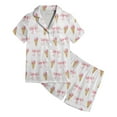 thumbnail image 1 of Ensemble de Pyjama pour Filles - Pyjama à Manches Courtes avec Imprimé Nœud, Ensemble de Nuit Doux pour Filles, Pyjama Décontracté Quotidien, 1 of 4