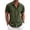 57#Army Green, variant on Cotton Linen Shirts for Men Short Sleeve Blouse Button Down Dress Untuckit Shirts Beach Summer Wedding Hawaiian Outfit BR S