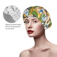 thumbnail image 4 of Kdxio Construction Machinery1 Print Shower Cap for Women,Elastic and Reusable,Double Waterproof Layers Bathing Hat, 4 of 9