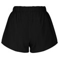 thumbnail image 6 of YUGYXL Drawstring Linen Shorts for Women Elastic Waist Dressy Summer Shorts Breathable Comfy Casual Shorts Vacation Shorts Black XL, 6 of 7
