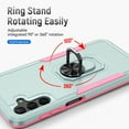 thumbnail image 6 of Xhy Samsung Galaxy A13 5G Case Military Grade Shockproof Cover Ring Holder Kickstand Support Magnetic Car Mount Dual Layer Protective Phone Case (Teal+Pink), 6 of 8