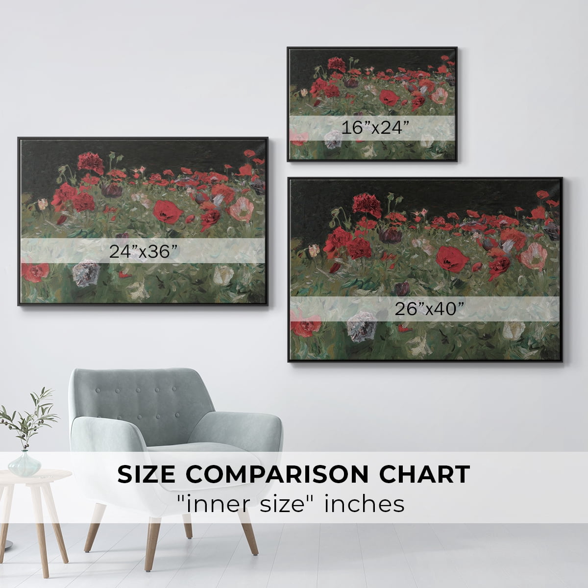 Vintage Botanical Print-XCV By Wexford Home Framed in Black Wood Gallery Wrapped Canvas 17 in. x 25 in.