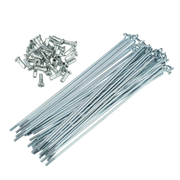 36pcs 14G J Bend Bicycle Steel Spokes 133mm 5.24" Cycle Spokes with Brass Nipples for Mountain Bike MTB