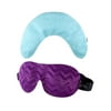 Sleepwear and Travel Accessories Bucky Aqua Neck and Shoulder Wrap and Bucky Purple Chevron Ultralight Contoured Sleep Mask