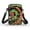 Gold Gift Box on Black Pattern, variant on HELLHERO Embellished Elephant 2 Layers Shoulder Bag 4.33"x1.97"x7.09" for Unisex Polyester