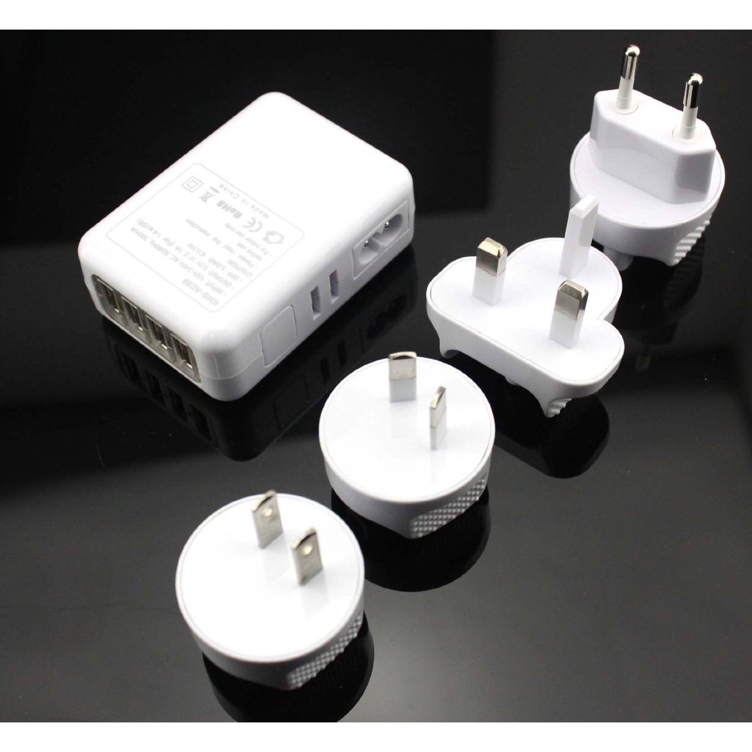 4 Port USB Wall Charger for your Tablets or Smartphones 5 PCS Multi