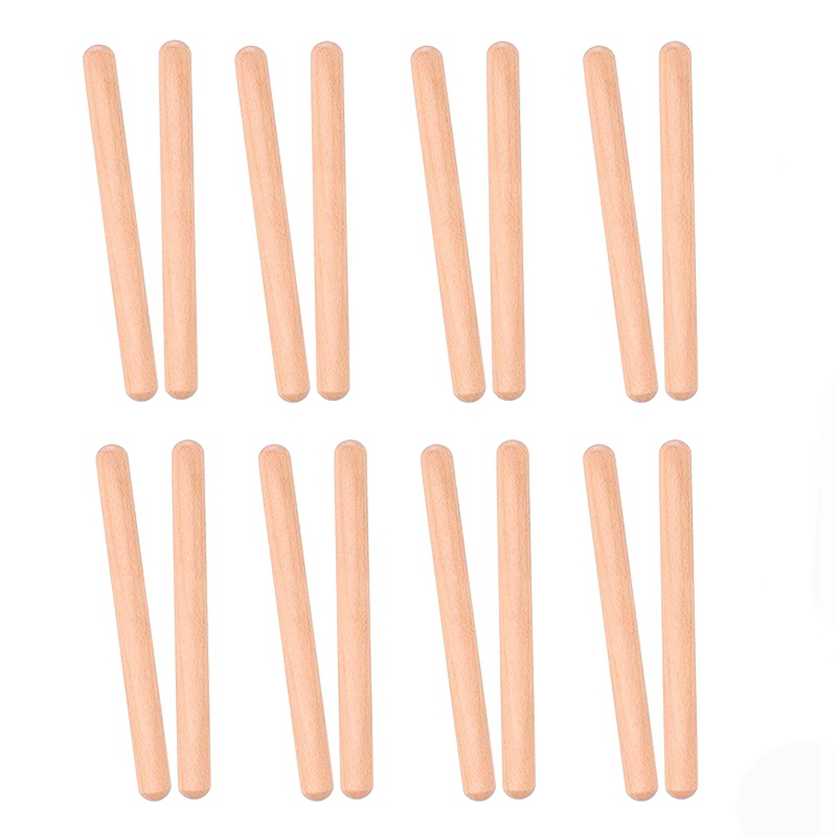 40 Pairs Classical Wood Claves Musical Percussion Instrument Natural Hardwood Rhythm Sticks Musical Toy Gift