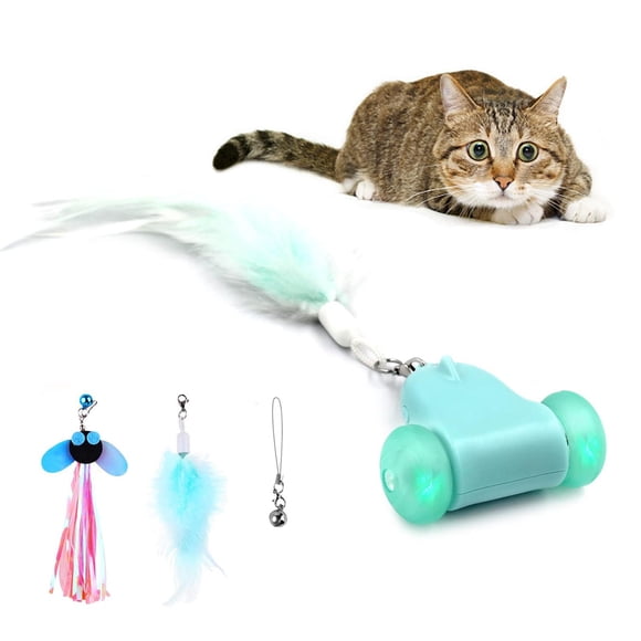 Juguetes Interactivos Ratón USB Recargable con Luces LED y Accesorios para Gatos en Interiores