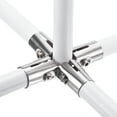 thumbnail image 4 of Uxcell 10Pack Structural Pipe Connector, 180 Degree 5 Way Metal Joint Chain Link, Silver, 4 of 7
