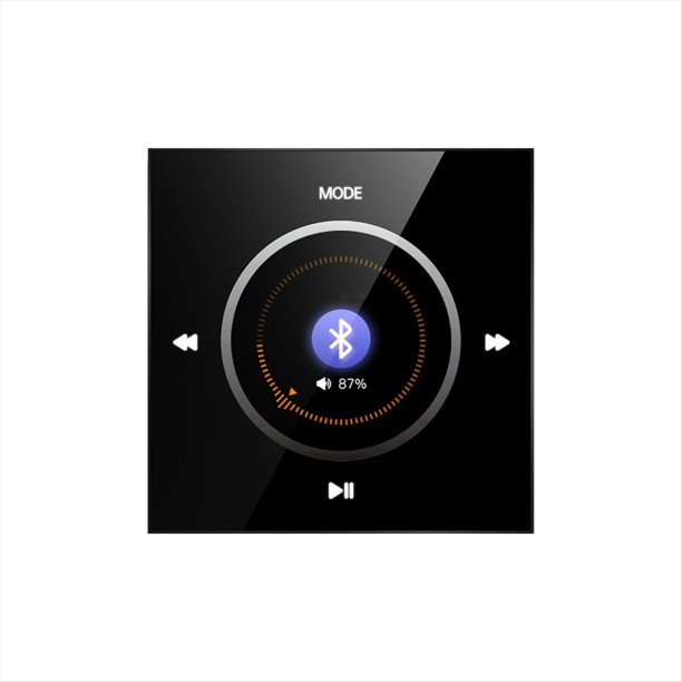 Panel de Control de Audio Bluetooth 86 de Pared con 2 Altavoces de Techo y Amplificador de 25 W para de Música Ambiental en Casa A