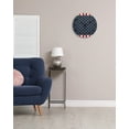 thumbnail image 3 of Wall Clock 10 Inch Blue Vintage Star Patriotic Round Silent Decorative Wall Clocks Battery Operated for Living Room Bedroom Kitchen Classroom Decor, Red White Striped,Small, 3 of 7