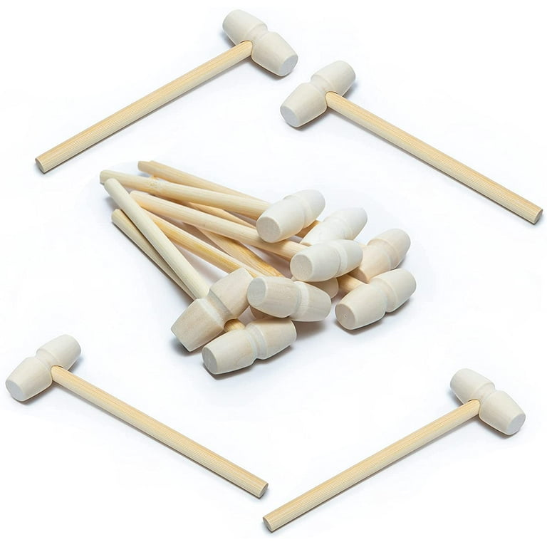 Wooden Hammers For Chocolate Breakable Heart Wooden Mallets For Seafood Shellfish And Nuts Cracker Toy Mallets Small Wood Tools For Kids Crafts And