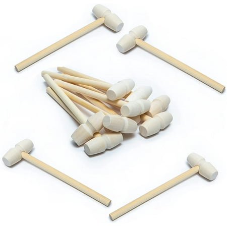 

Heldig Wooden Hammers For Chocolate Breakable Heart Wooden Mallets For Seafood Shellfish And Nuts Cracker Toy Mallets Small Wood Tools For Kids Crafts And Party Game Props - 20 pcs