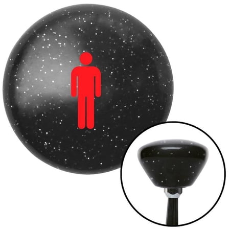 American Shifter Red Man Black Retro Metal Flake Shift Knob with M16 x 1.5 Insert Shifter Auto Brody