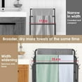 thumbnail image 6 of 40" Tall Standing Towel Racks, 3 Tier Towel Stand Blanket Rack with 2 Removable Storage Baskets & 6 Hooks, Indoor Outdoor Freestanding Towel Racks for Bathroom Bedroom Organizer, 6 of 15