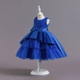 thumbnail image 4 of XQYLOS Girls Formal Evening Dress Satin Tutu Skirt with Sequin Details Piano Recital Outfit for Kids 8-14Y Birthday Celebration Pageant Gown Party Dress, 4 of 9