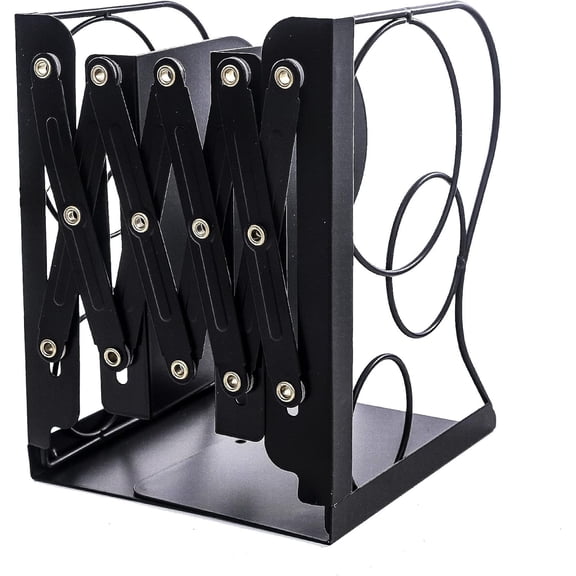 Adjustable Bookends Metal Book Ends for Heavy Holder Duty Nonskid Bookcase Desktop Organizer Binder