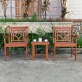 thumbnail image 2 of Malibu Outdoor Patio Wood 3-Piece Conversation Set, 2 of 5
