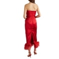 thumbnail image 2 of Txlixc, vestido largo de Color liso para mujer, vestido sin tirantes con dobladillo con adorno de felpa, vestido con abertura en la espalda, vestido doche con espalda descubierta en el pecho Txlixc  Estilo de ocio, 2 of 4
