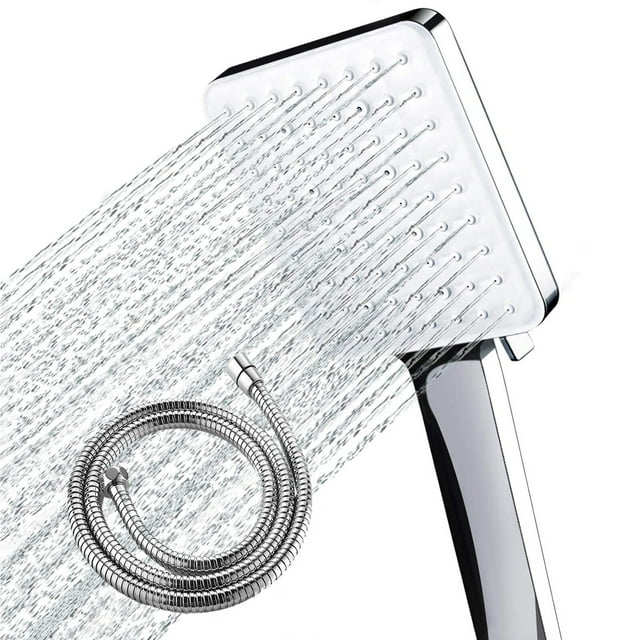 Labymos High-Pressure Handheld Shower Head 6 Setting Bathroom Adjustable Shower Spray Rain Shower Head with
