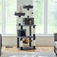 thumbnail image 4 of Yaheetech 62"H Multi Level Cat Tree Tower with Condos, Foam-Padded Perches, Dark Gray, 4 of 9
