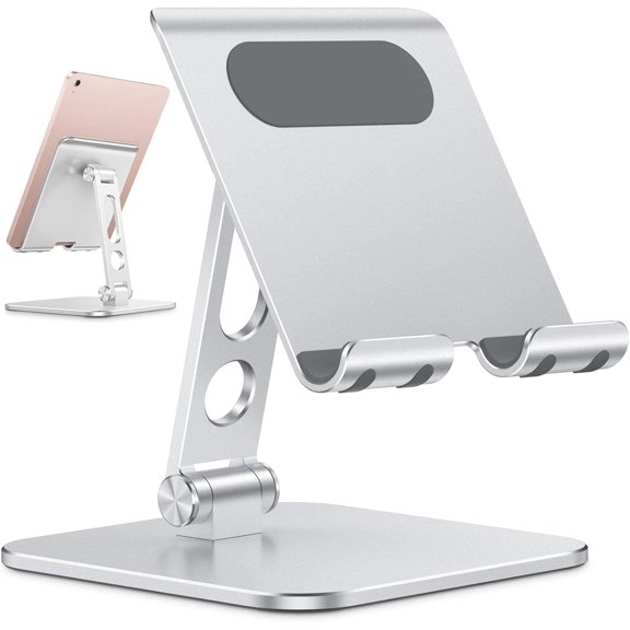 KOMI upgrades Adjustable panel stand stand, heavy-duty foldable portable monitor stand, travel essentials iPad Pro/Air/Mini, Surface Pro, Portable monitor 4.7 "-15.6', silver