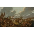 thumbnail image 2 of Francesco Simonini 18x12 Gold Ornate Wood Frame and Double Matted Museum Art Print Titled - David with the Head of Goliath, 2 of 4