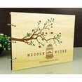 thumbnail image 2 of Photo Album Custom Scrapbook Personalized Wood Name Engraved Bride & Groom Advice Book, 2 of 6