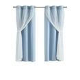 thumbnail image 2 of Your Zone Blackout Curtain Panel with Sheer Overlay, 1 Panel, Blue, 37" W x 63” L, 2 of 8