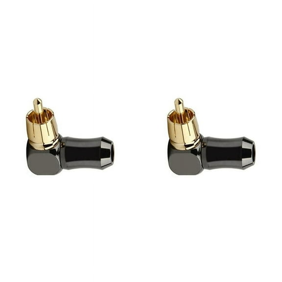 2Pcs Connector Audio Plug Male 90 Degree Right Angle Elbow Speaker Terminal Conector for Soldering Video Cable