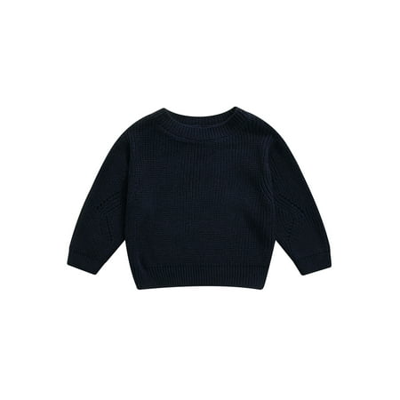 

Spring hue Autumn Winter Baby Girl Boy Sweater Solid Color Knitting Long Sleeve Pullover