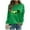 Army Green, variant on Posijego Womens Clover Sweatshirt St Patrick's Day Lightweight Long Sleeve Pullover Spring Sweatshirts for Women