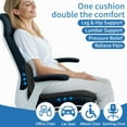 thumbnail image 2 of Memory Foam Seat Cushion,Office Chair Cushion with Lumbar Support for Back Pressure Relief, Car Seat Cushion with Adjustable Strap,Sciatica Pad Cushions for Car,Truck, Desk,Gaming Chair, 2 of 15