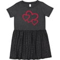 thumbnail image 3 of Inktastic Three Red Hearts Girls Toddler Dress, 3 of 5