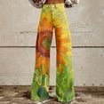thumbnail image 2 of Bovemsi Wide Leg Pants Woman 2025 New Summer Flower Lightweight And Loose Casual Colorful Imitation Jeans Travel Pants, 2 of 9