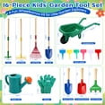 thumbnail image 5 of JoyStone Kids Gardening Tool Set with Wheelbarrow and Watering Can, 16-Piece Set with Wooden-Handle Tools, Ages 3-6, 5 of 10
