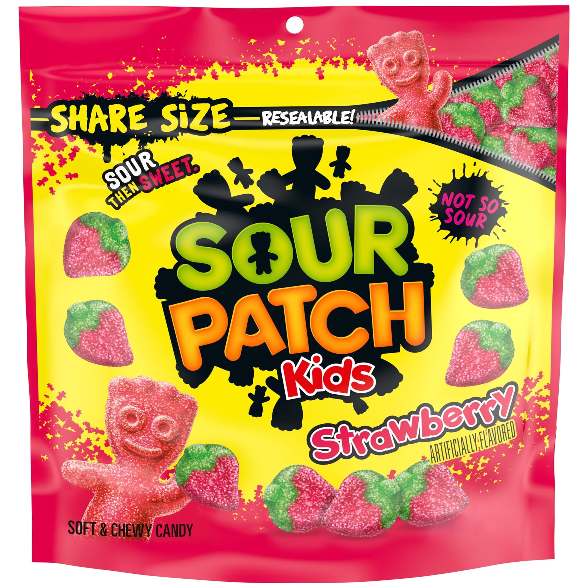 SOUR PATCH KIDS Strawberry Soft & Chewy Gummy Candy, Share Size, 12 oz
