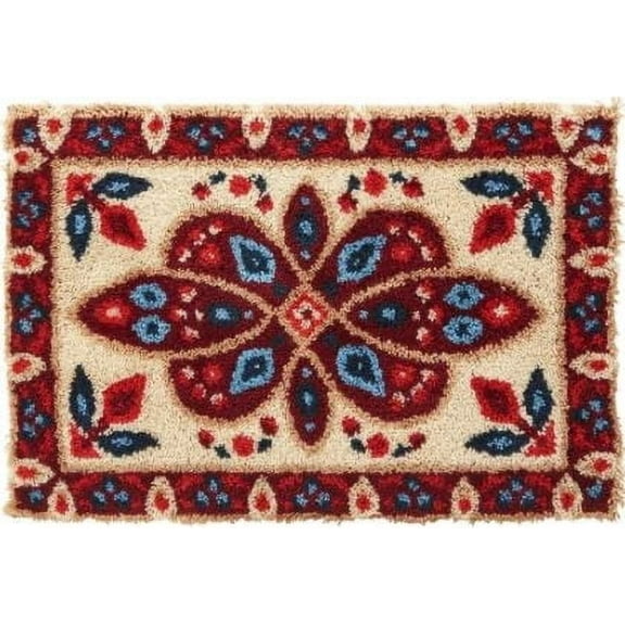 Red Mandala | Rug Making Latch Hooking Kit