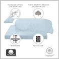 thumbnail image 3 of Threadmill Home Linen Cotton Twin Sheet Set | 100% Cotton Sheets for Twin Size Bed | Solid Sateen Twin Bed Sheets Set with 16” Deep Pocket | Soft Breathable 3-Piece Cooling Sheet Set | Light Blue, 3 of 7