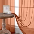 thumbnail image 7 of MKHILL Orange 30 Inch Long Short Sheer Curtains for Kitchen Over Sink, 42x30 Short Voile Drapes for Laundry RV Small Window, Rod Pocket, Each 42" W x 30" L, 7 of 7