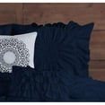 thumbnail image 5 of DNG Creations 1 Piece Luxury Circle Ruffle Comforter with 1 Freebie Ruffle Pillow All-season 550 GSM 800TC, 100% Egyptian Cotton ( Full/Queen Size ) Solid Navy Blue Colour, 5 of 5