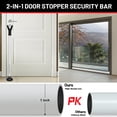 thumbnail image 3 of 2 Pack Adjustable Door Security Bar, Heavy Duty Sliding Door Security Bar and Door Stopper for Front Door, Patio and Apartment Use, Portable Door Jammer Bar for Home Safety and Travel Use, 3 of 7