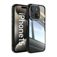 thumbnail image 4 of Dteck for iPhone 12 Clear Case, Shockproof Slim Clear Hard PC Back with Soft TPU Bumper Scratch Resistant Protective Transparent Anti-Scratch Phone Case, Black, 4 of 6