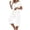 White-3(Womens PJS), variant on GUACER Women's V Neck Pajama Set Short Sleeve Shirt and Capri Pants 2 Piece Loose Fit Lounge PJs